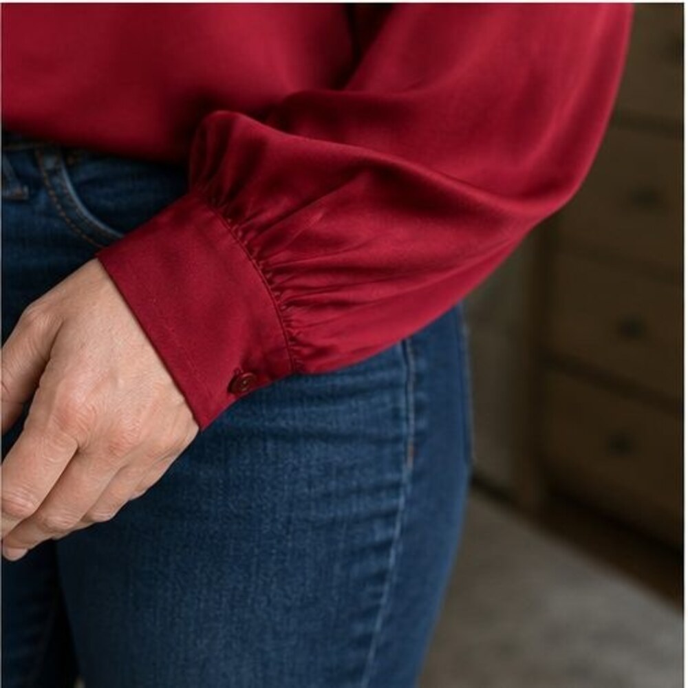 Camel Button Blouse - Picture 5 of 6